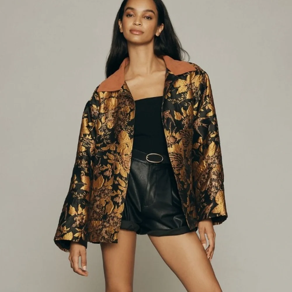 Anthropologie Brocade Trucker Jacket- OS- NWT - Picture 5 of 12